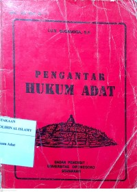 Image of Pengantar Hukum Adat